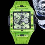 HUBLOT Square Bang Unico Light green Replica Watch